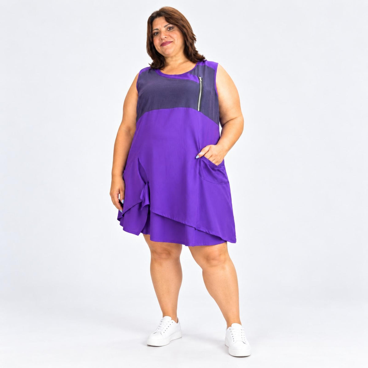 Robe sans manches effet denim Modèle Sarasota - Santa Mode - vue 4