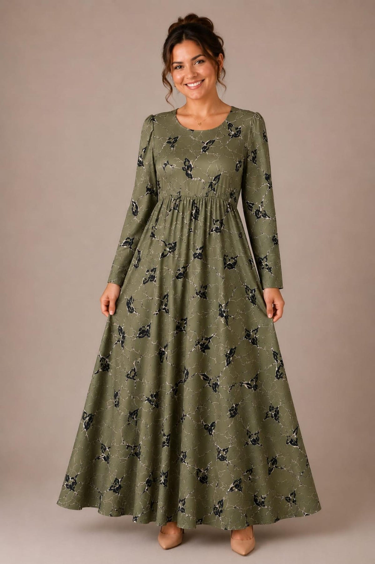 Robe Selene taille 38 et 44 kaki - vue 2