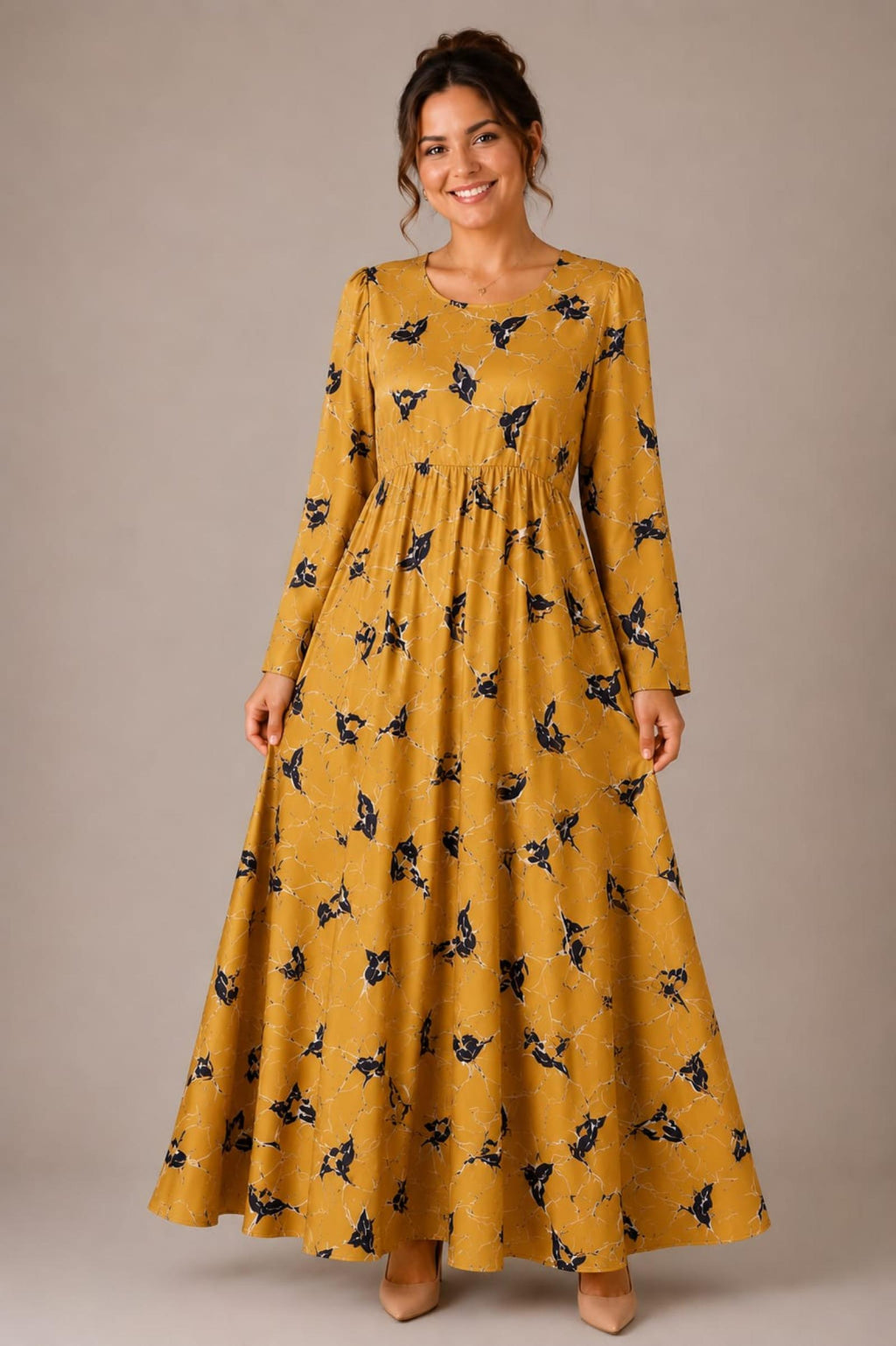 Robe Selene taille 46 moutarde