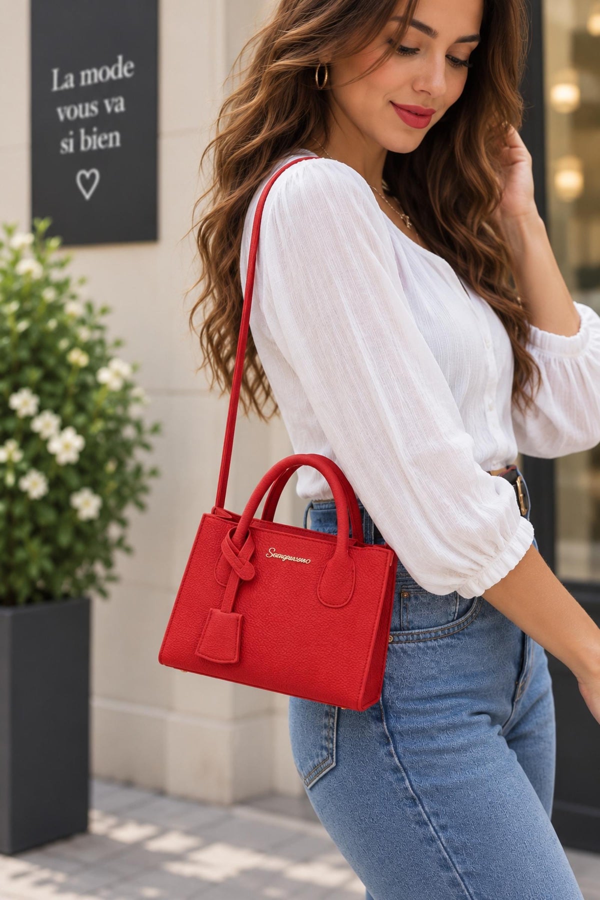 Sac à main Nina rouge - vue 2