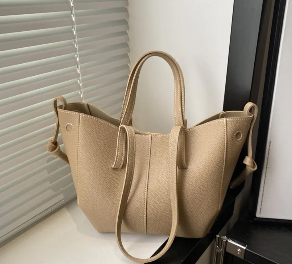 Sac beige surpiqué Tania