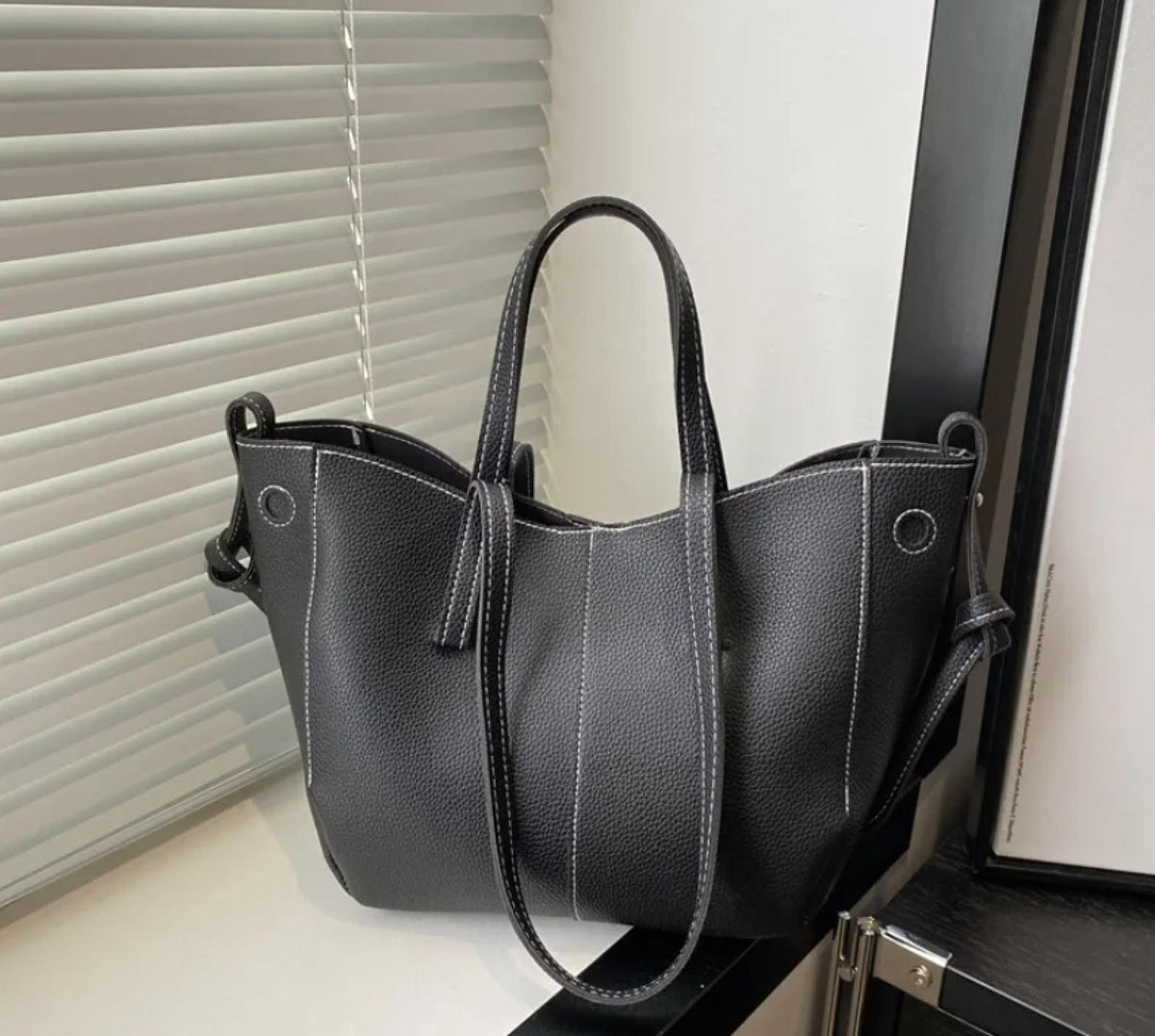 Sac noir surpiqué Tania