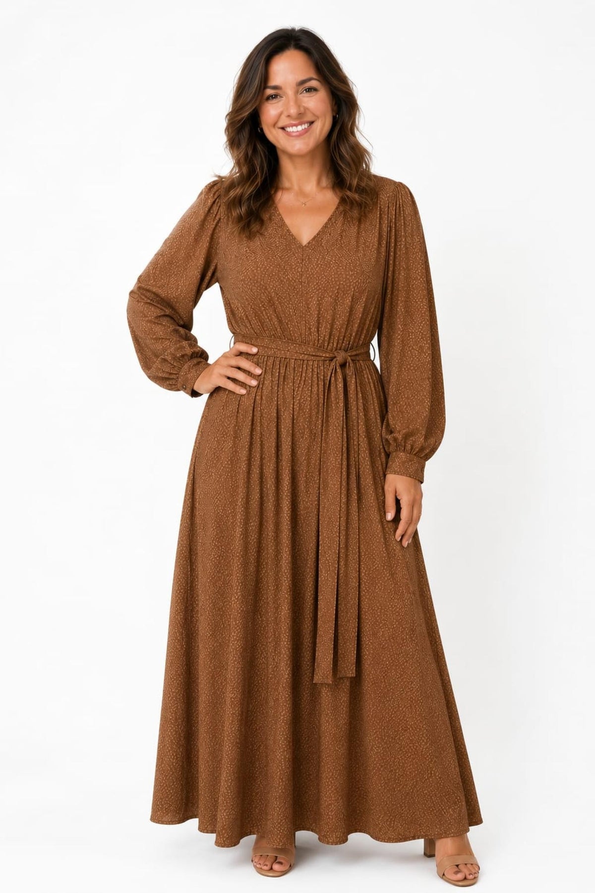 Robe Azélie Taille 46 marron Image