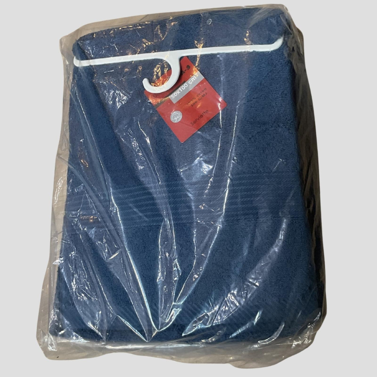 Serviette de bain Yasmina Bleu marine 50x100cm