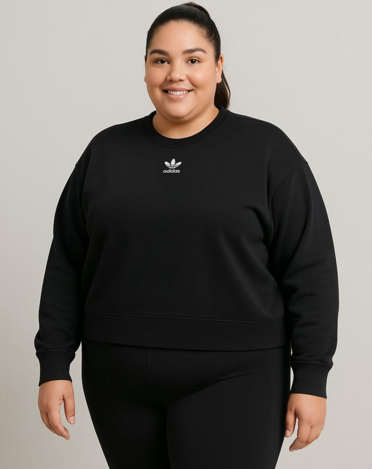 Sweatshirt Adidas grandes tailles Modèle Essentials Trefoil Crewneck