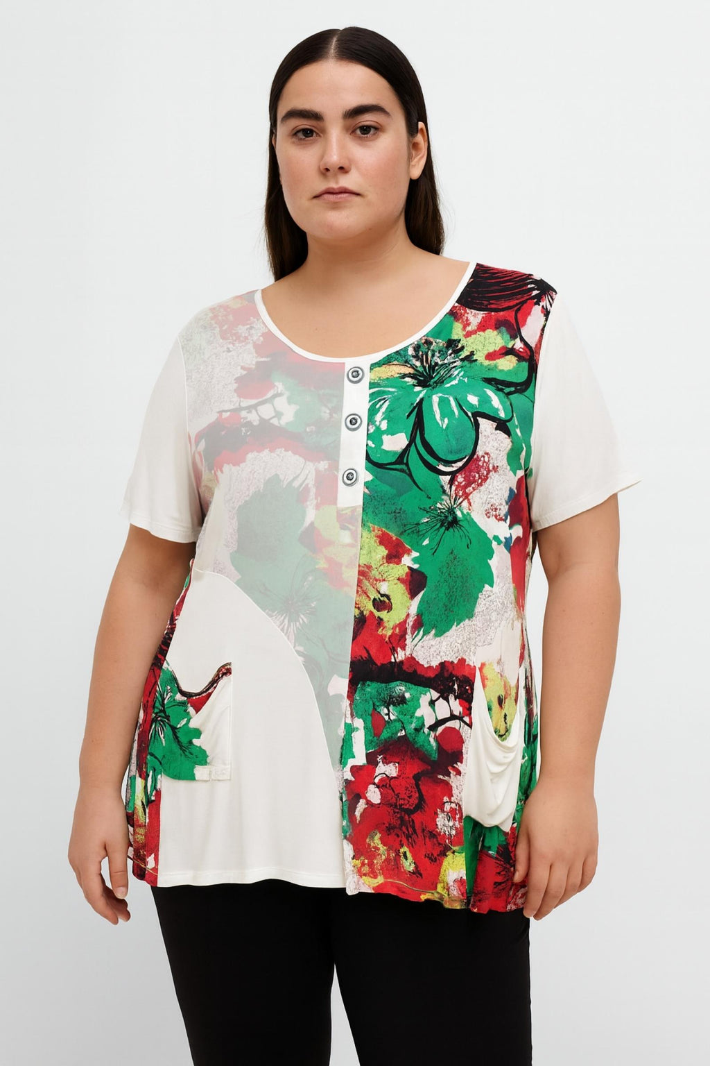T-shirt femme fleuri Modèle Mindo - Santa Mode
