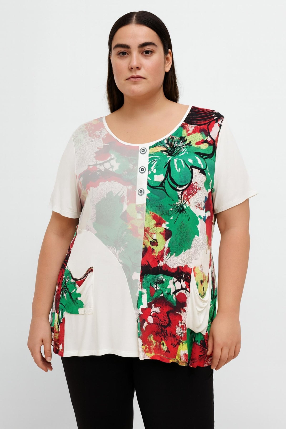 T-shirt femme fleuri Modèle Mindo - Santa Mode