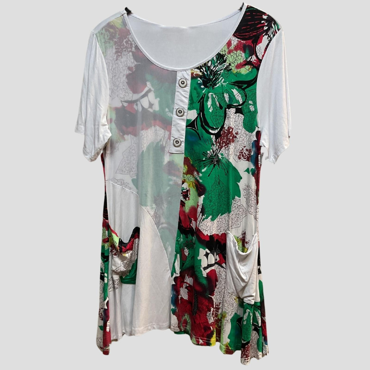 T-shirt femme fleuri Modèle Mindo - Santa Mode - vue 2