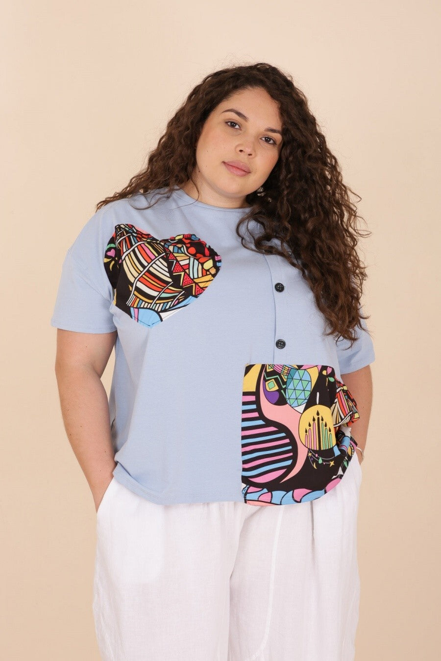 T-shirt femme grandes tailles graphique Modèle Monza - vue 2