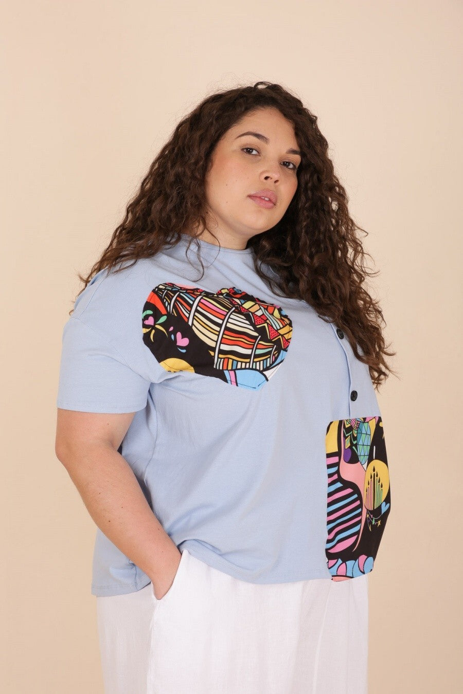 T-shirt femme grandes tailles graphique Modèle Monza - vue 3