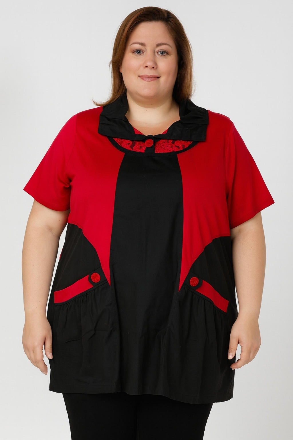 T-shirt femme noir poches Modèle Yakushima - Santa Mode