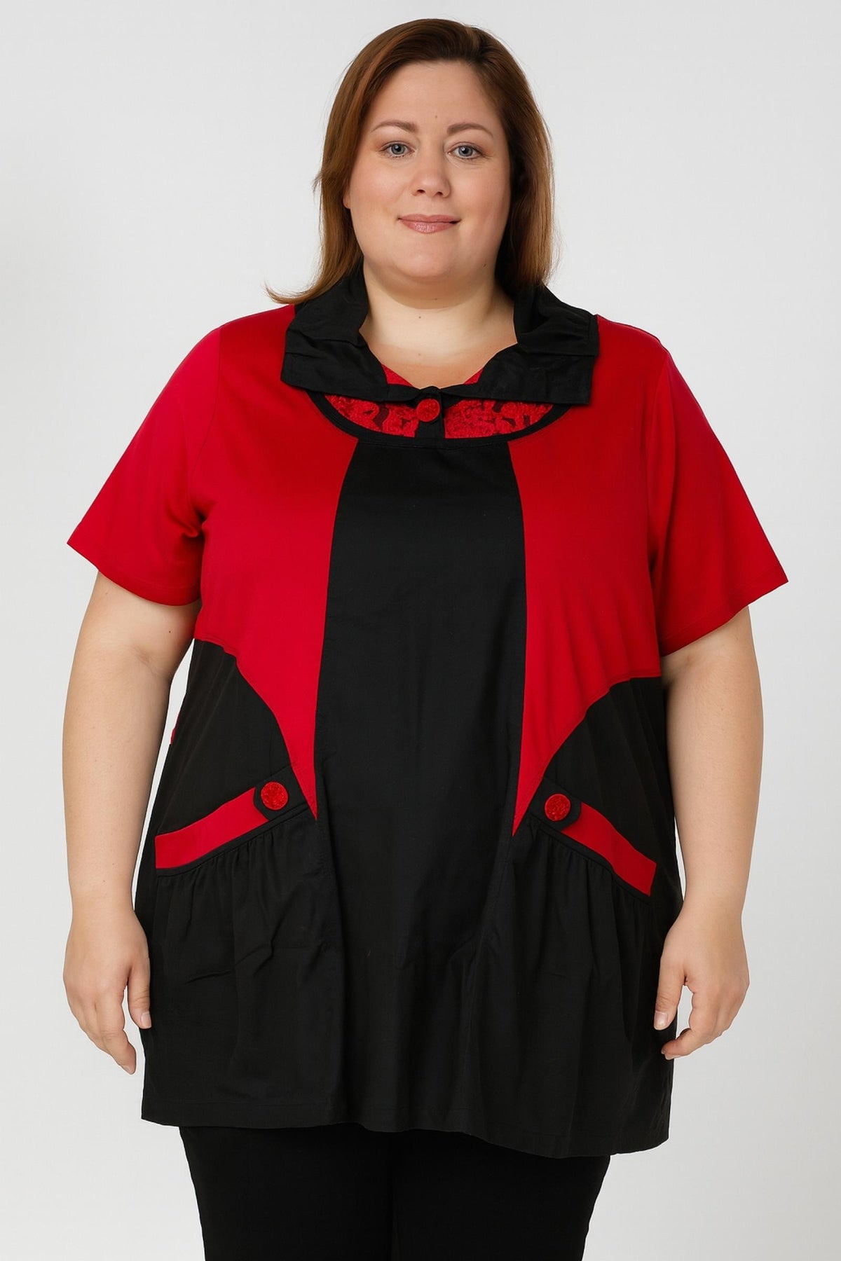 T-shirt femme noir poches Modèle Yakushima - Santa Mode