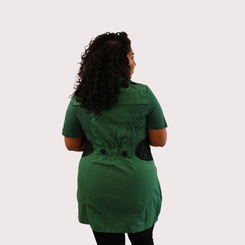 T-shirt femme vert poches Modèle Yakushima - Santa Mode - vue 2