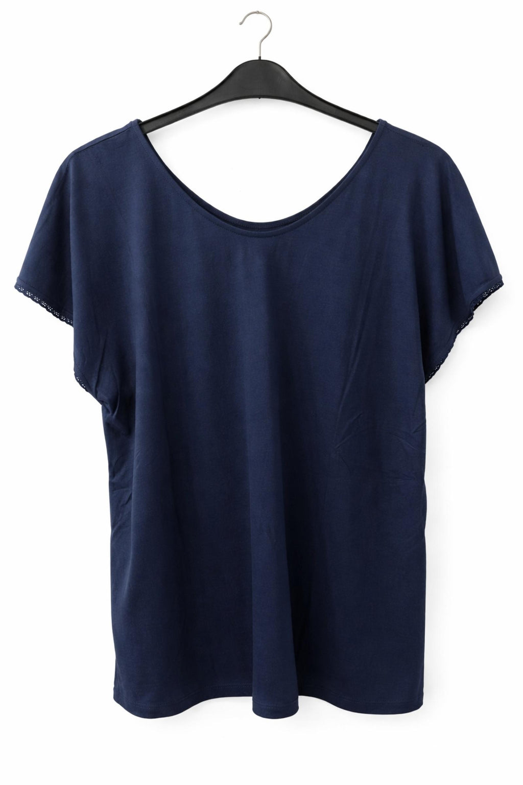 T-shirt grandes tailles bleu nuit Modèle Béatrice - Santa Mode - vue 2