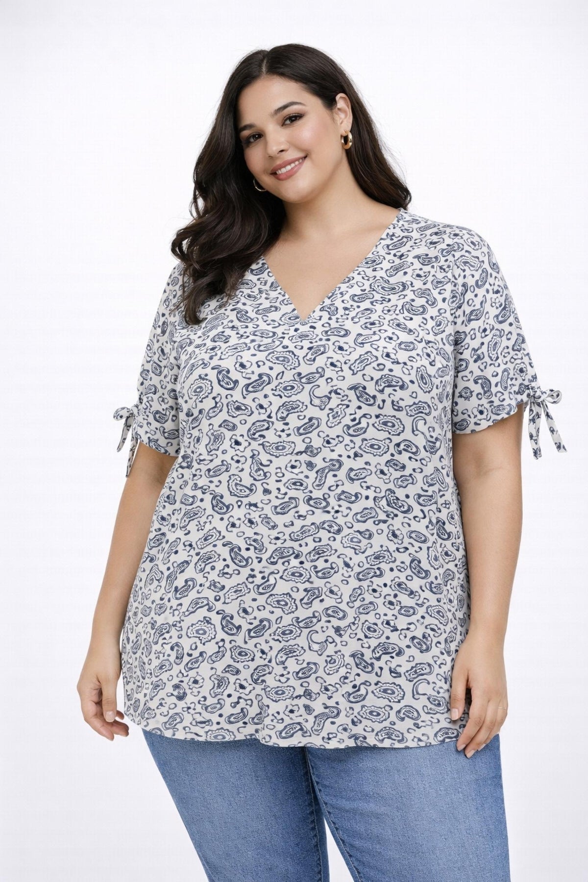 T-shirt grandes tailles cachemire Modèle Bianca - Santa Mode