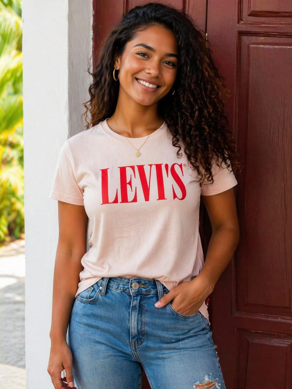 T-shirt Levi's rose logo - Santa Mode