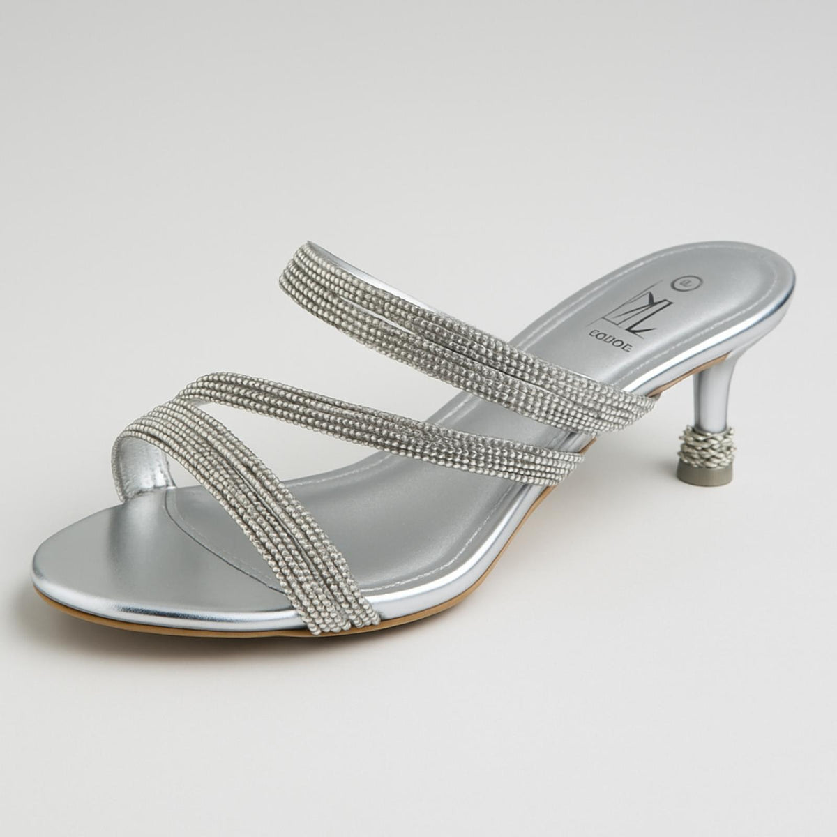 Talons femme grandes pointures Modèle Venise argenté