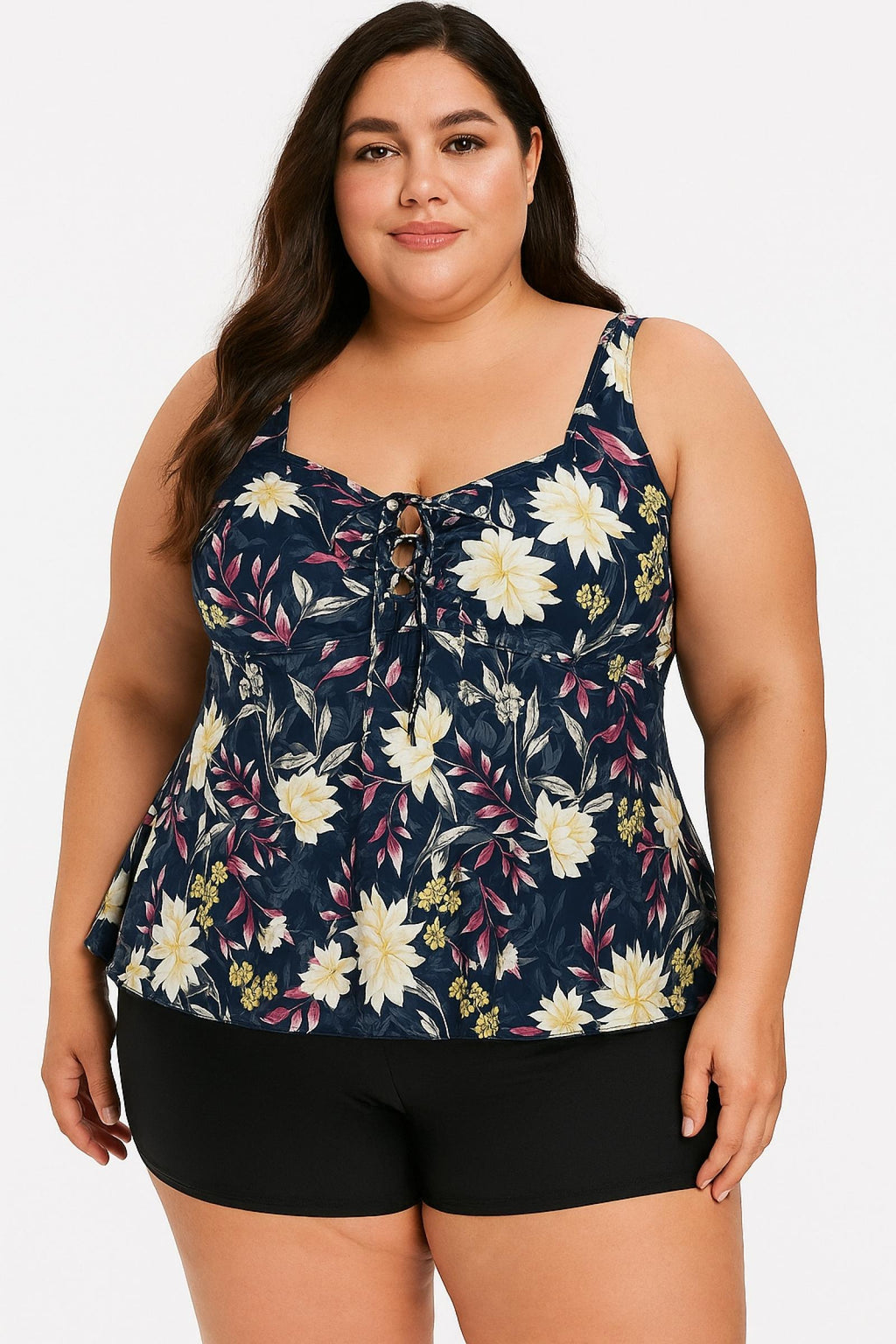 Tankini grandes tailles floral Modèle Florina