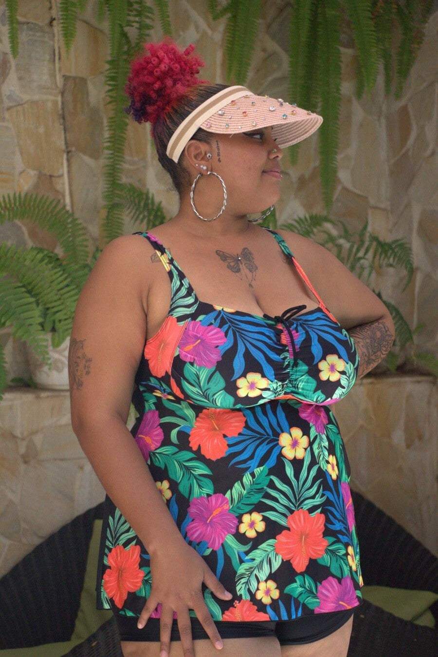 Tankini grandes tailles floral Modèle Tropicana