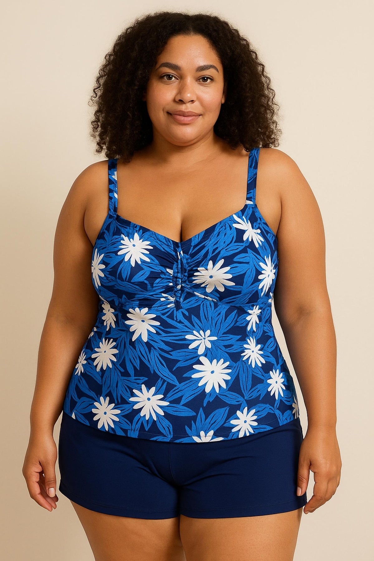 Tankini grandes tailles imprimé fleuri Modèle Alcudia