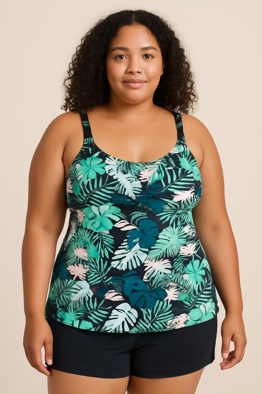 Tankini grandes tailles imprimé fleuri Modèle Alcudia - vue 2
