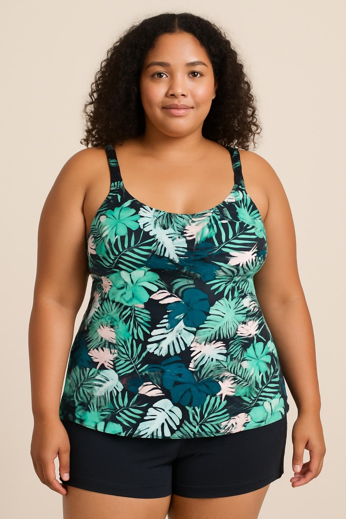Tankini grandes tailles imprimé fleuri Modèle Alcudia - vue 2