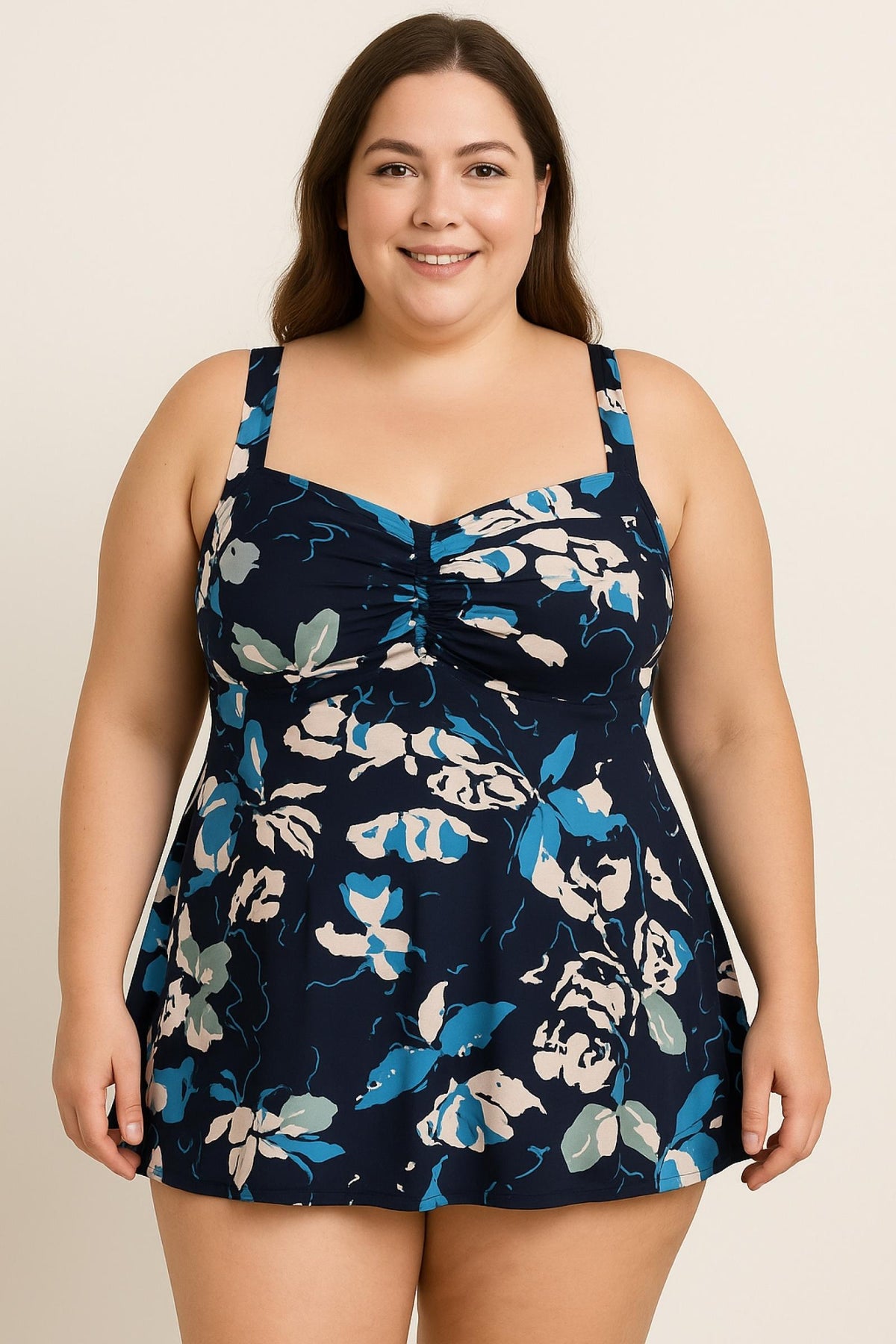 Tankini grandes tailles imprimé fleuri Modèle Flavie - vue 2