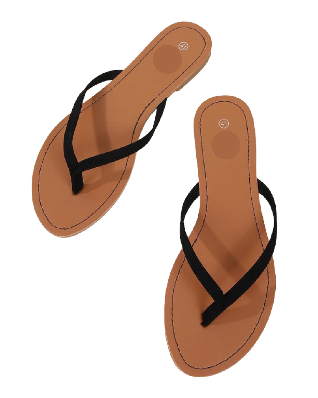 Tongs grandes pointures brides noires Modèle Cancun - vue 2