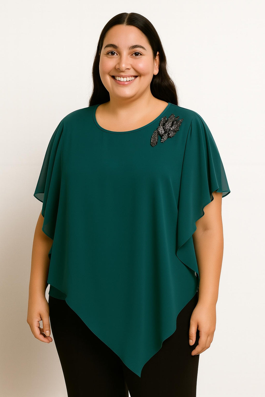 Top asymétrique en voile Modèle Clarisse