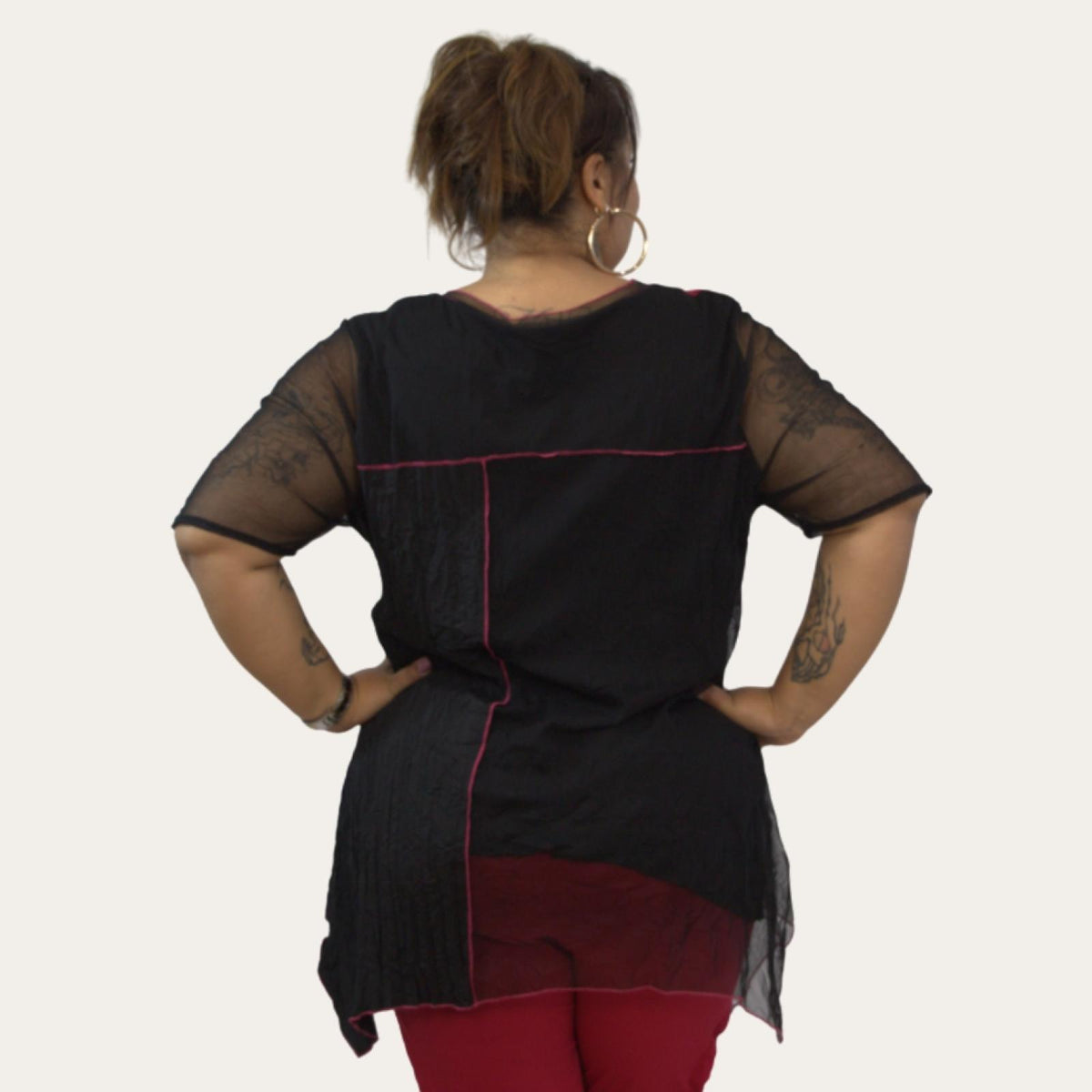 Top asymétrique Modèle Élégance Ethnique - Santa Mode - vue 2