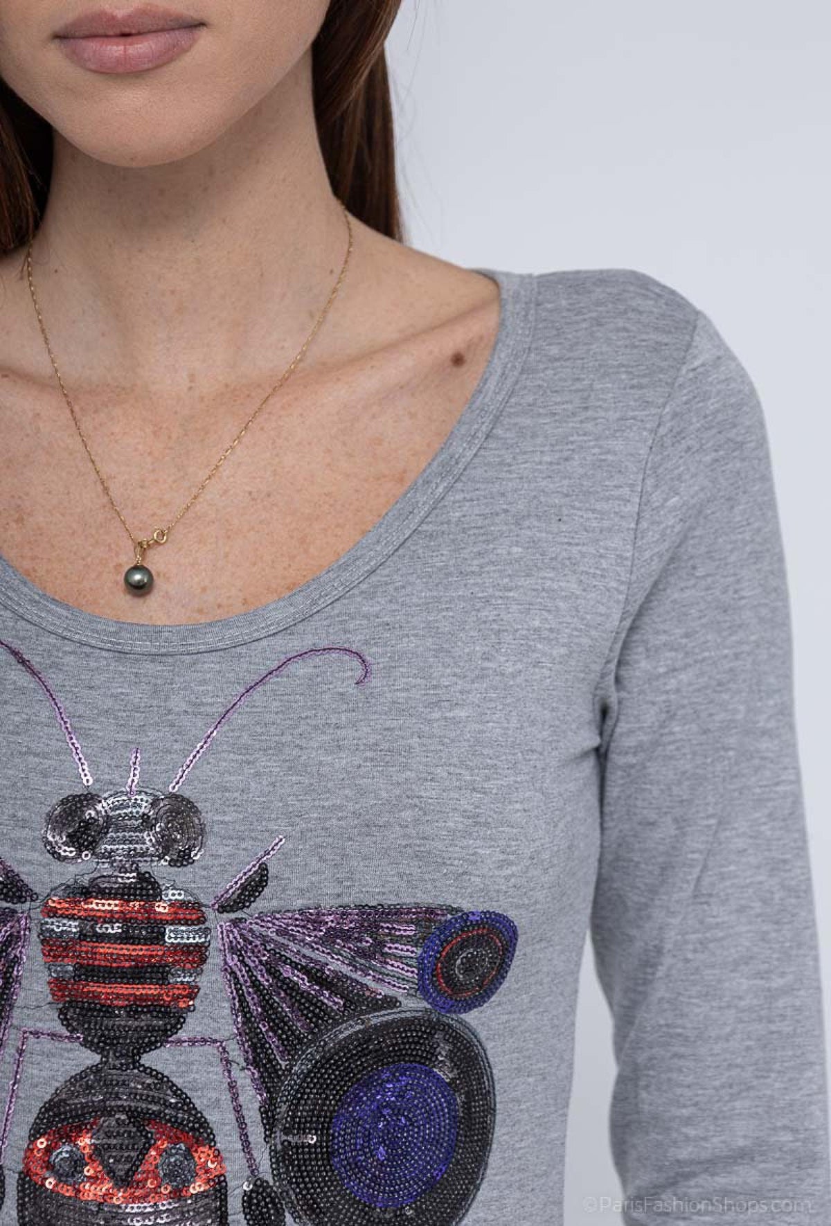 Top Baïa Taille Unique Gris - vue 4