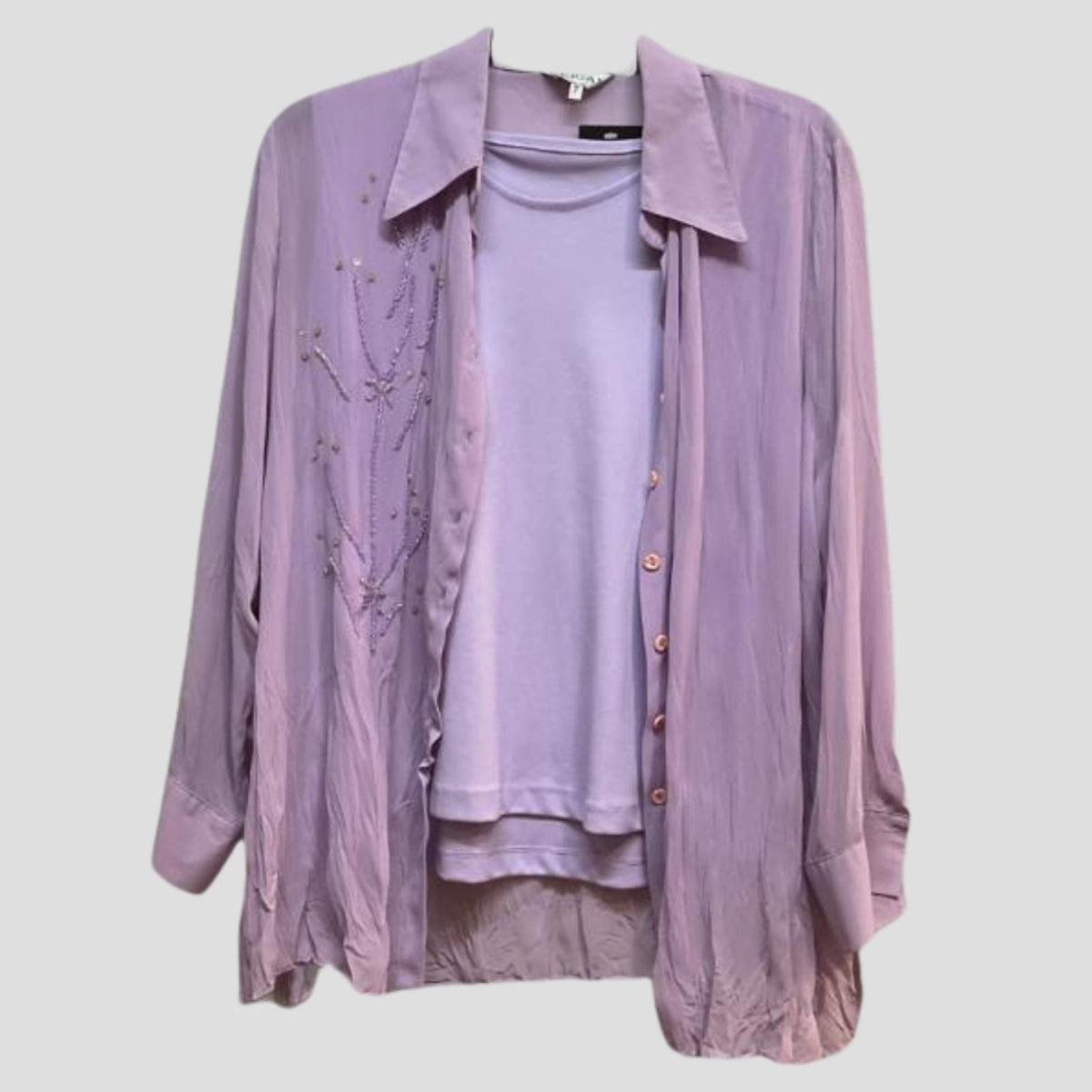 Top deux pièces lilas Modèle Filippa - vue 2