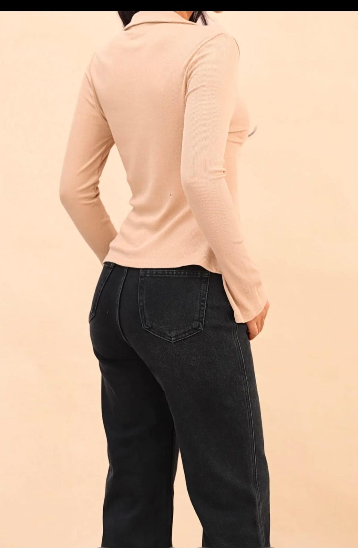 Top femme ajusté col chemise - Modèle Aria - Santa Mode - vue 4