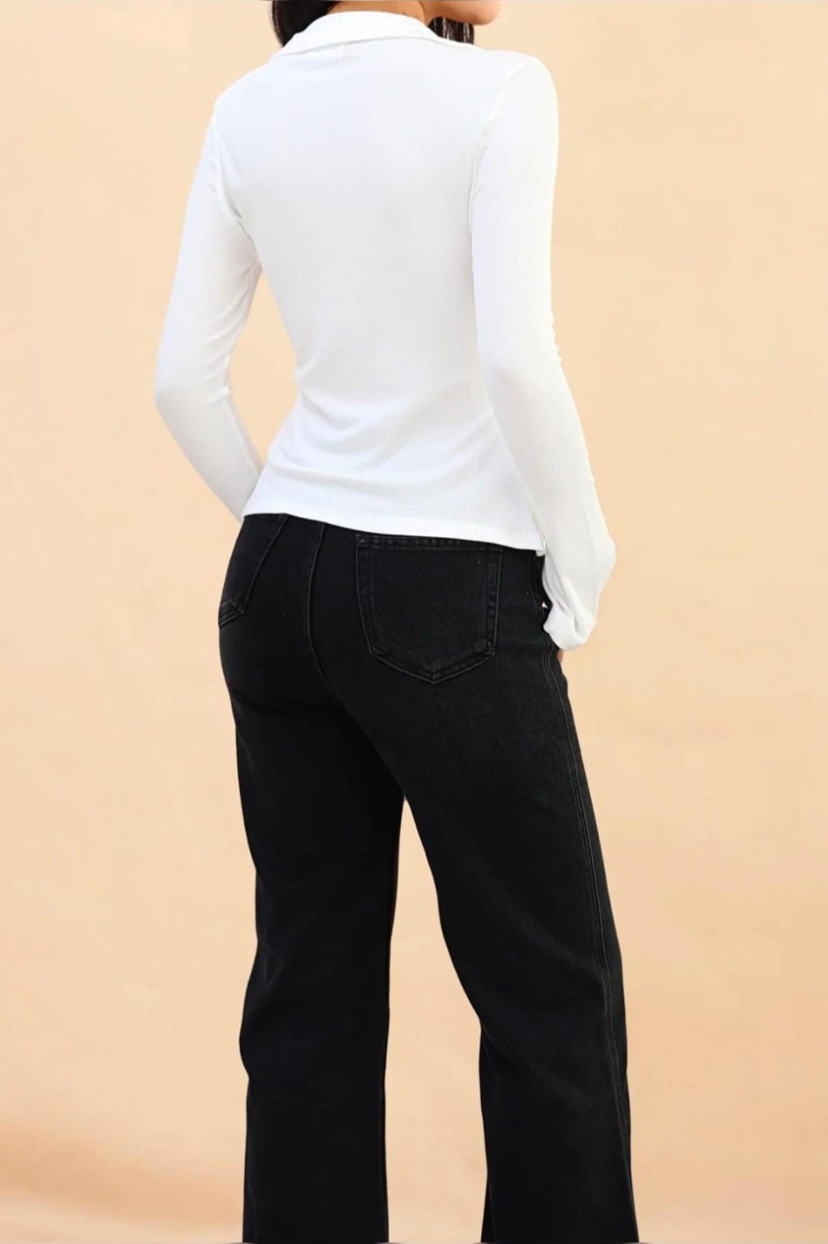 Top femme ajusté col chemise - Modèle Aria - Santa Mode - vue 4