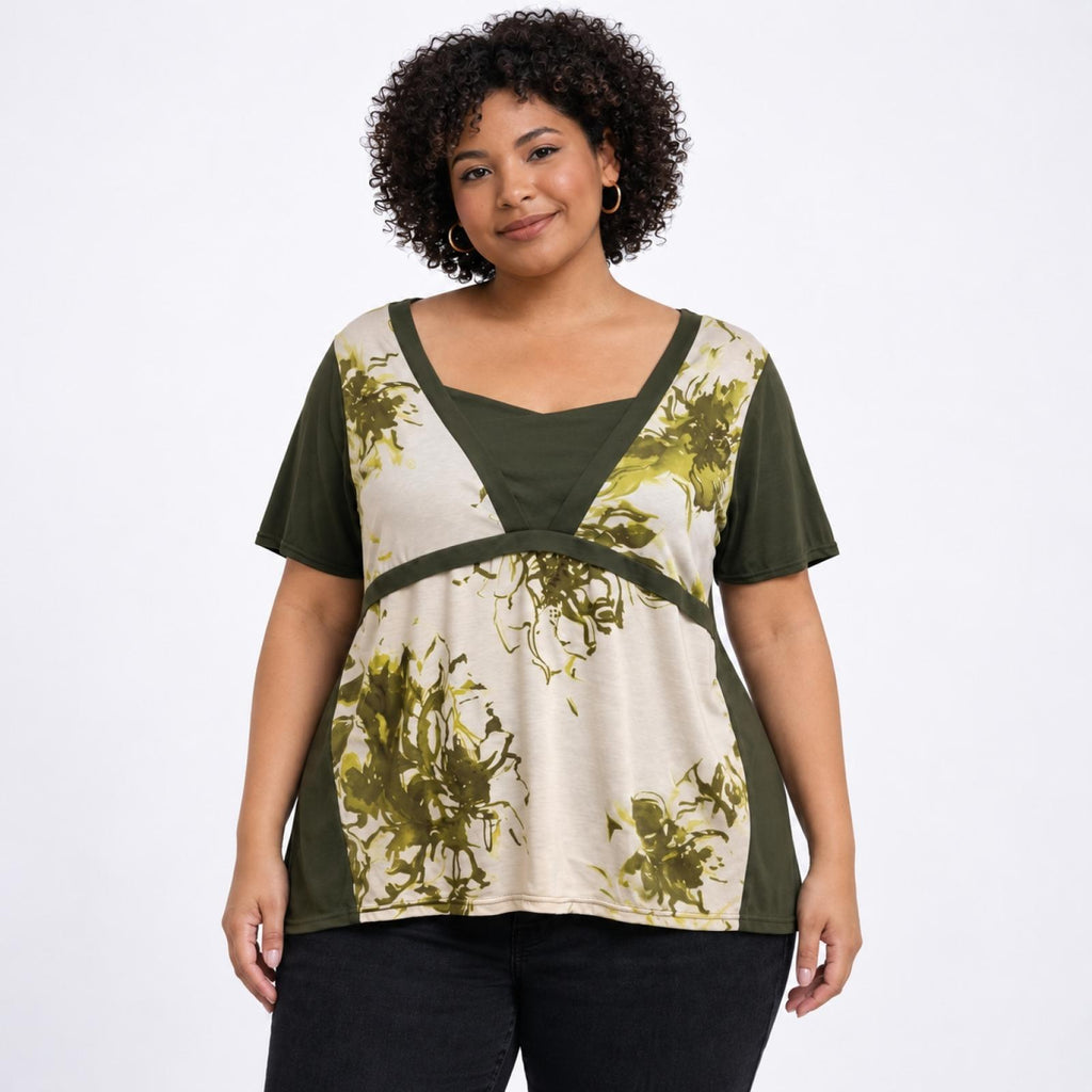Top femme fleuri Modèle Maria