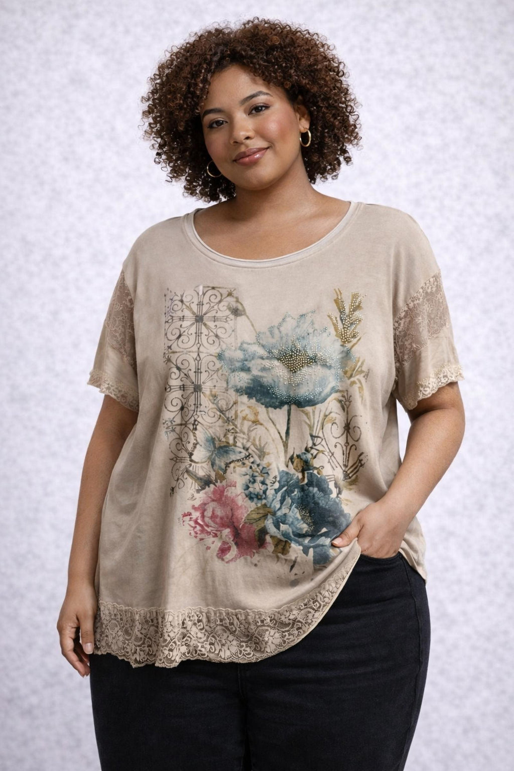 Top femme fleuri Modèle Sofia