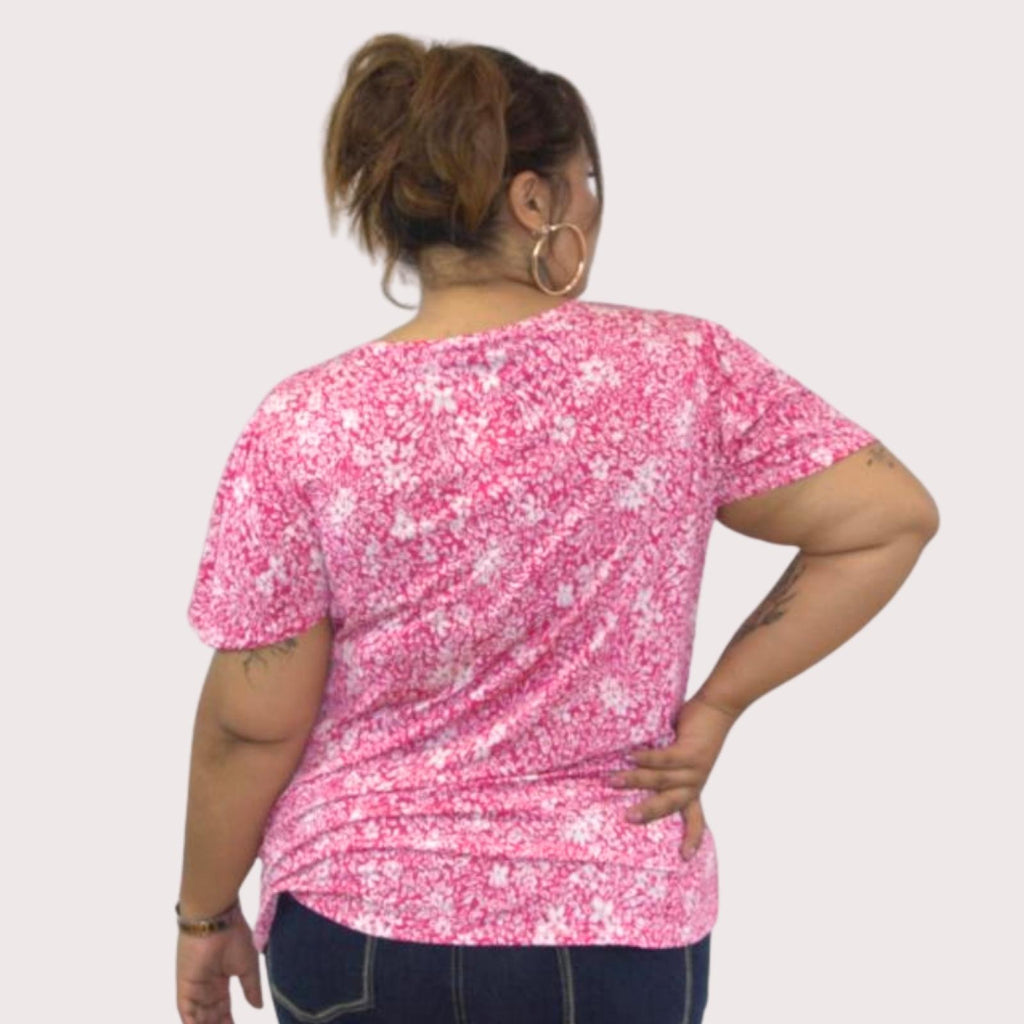 Top femme fleuri Modèle Vaia - vue 2