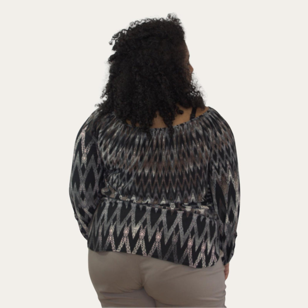 Top femme géométrique Modèle Maya - vue 2