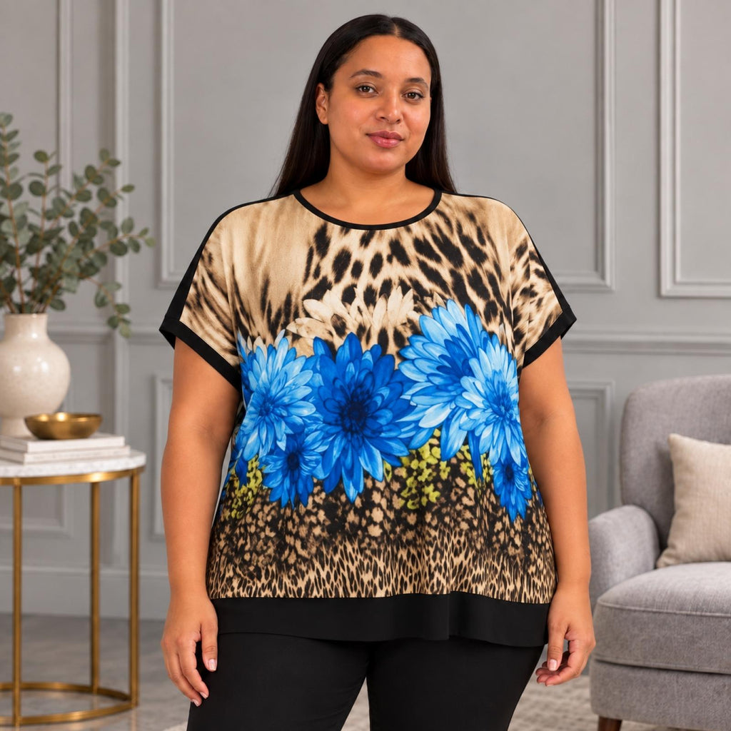 Top femme grande taille Florenza imprimé fleuri - vue 5