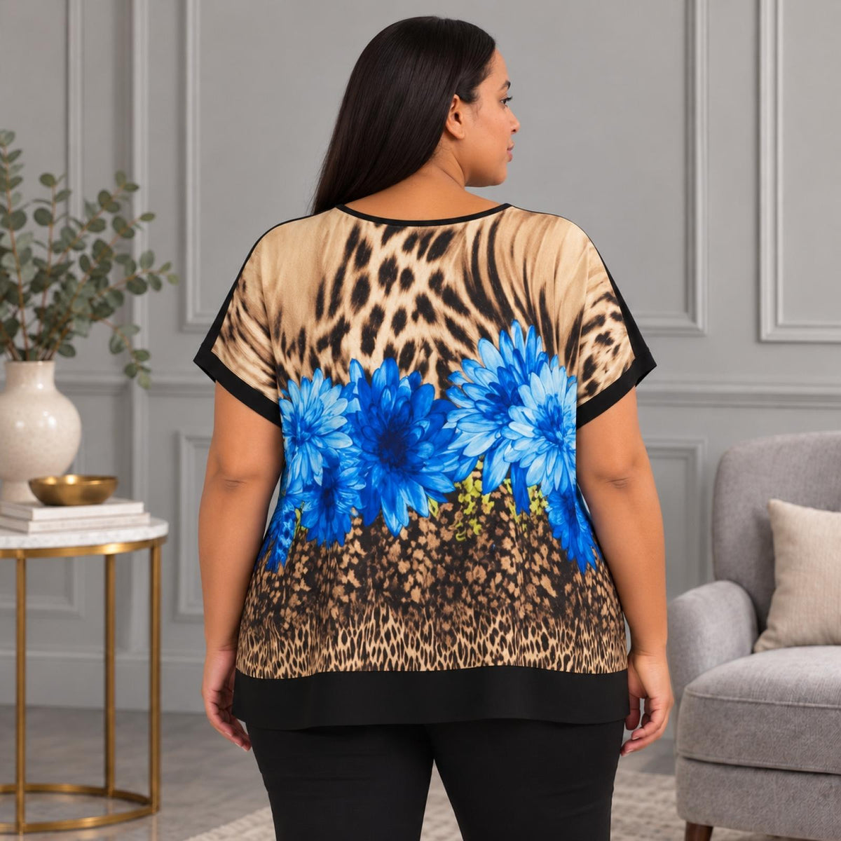 Top femme grande taille Florenza imprimé fleuri - vue 6