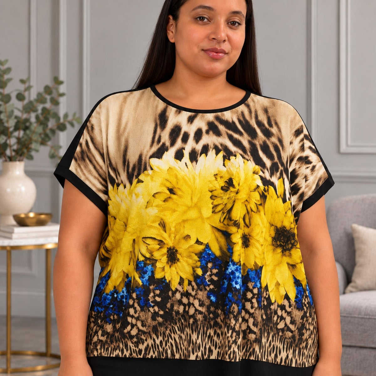 Top femme grande taille Florenza imprimé fleuri - vue 9