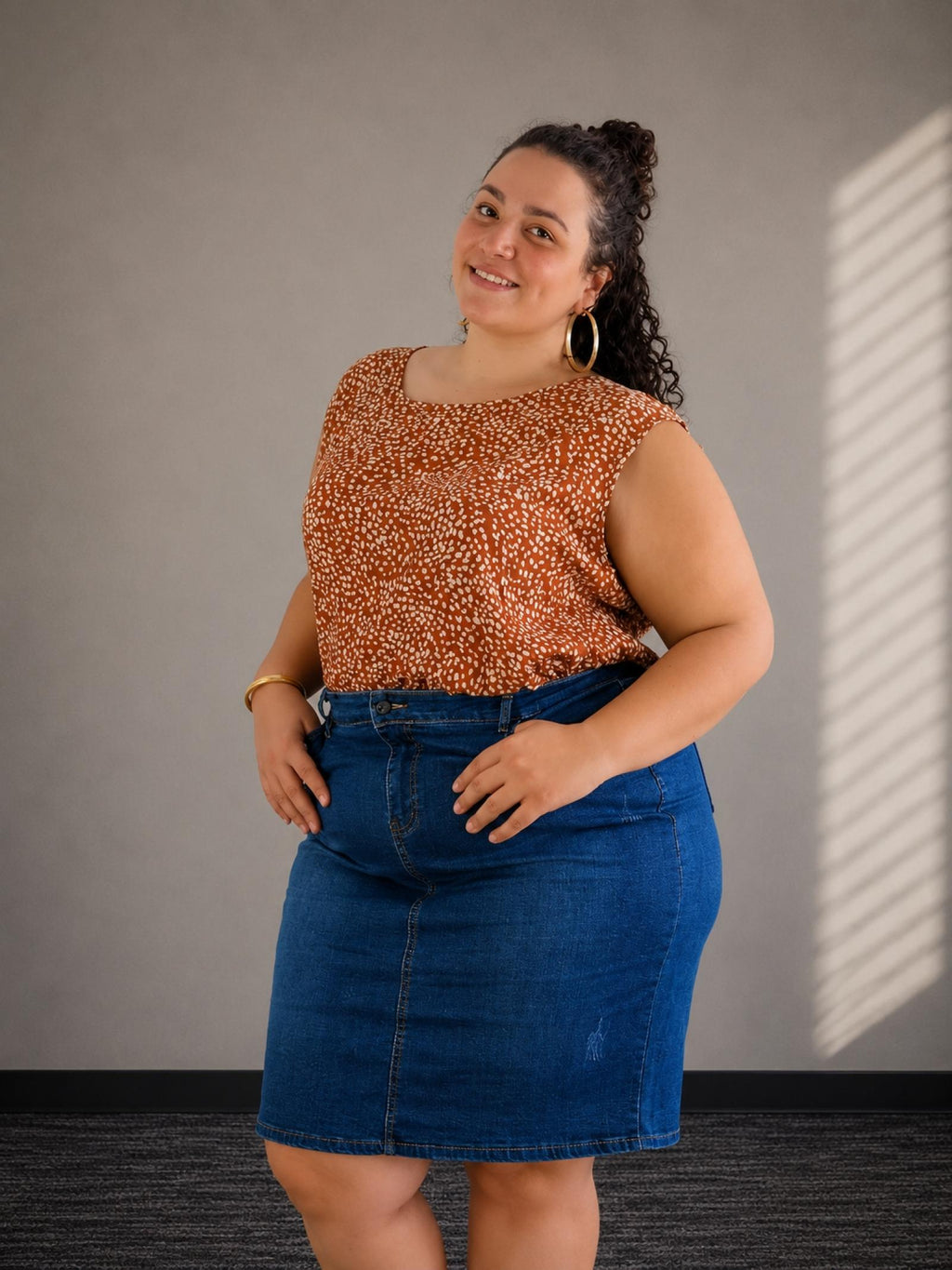 Top femme grandes tailles à pois Modèle Chic Dots - vue 2