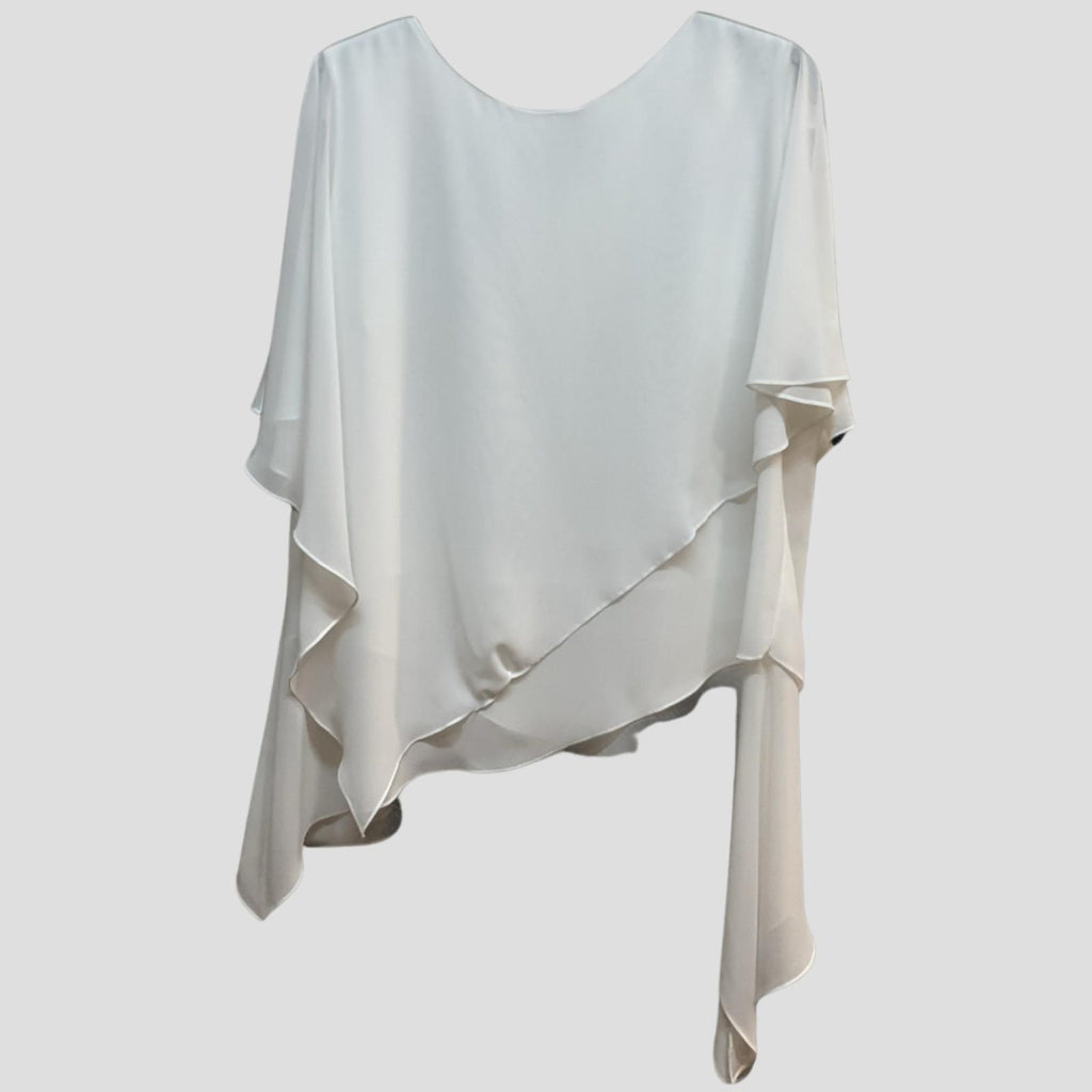 Top femme grandes tailles asymétrique blanc Modèle Eliane - vue 2