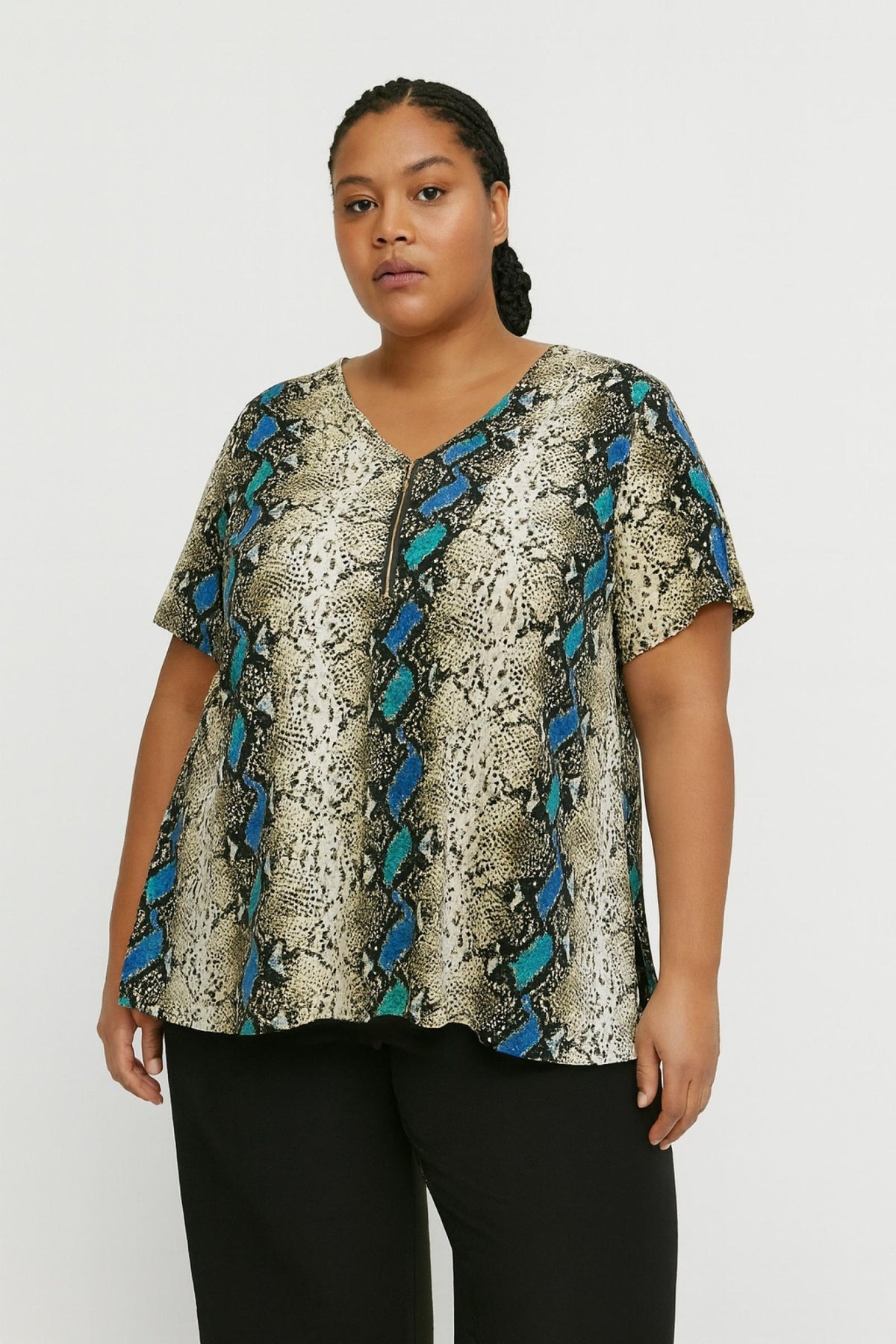 Top femme grandes tailles imprimé serpent Modèle Serpent
