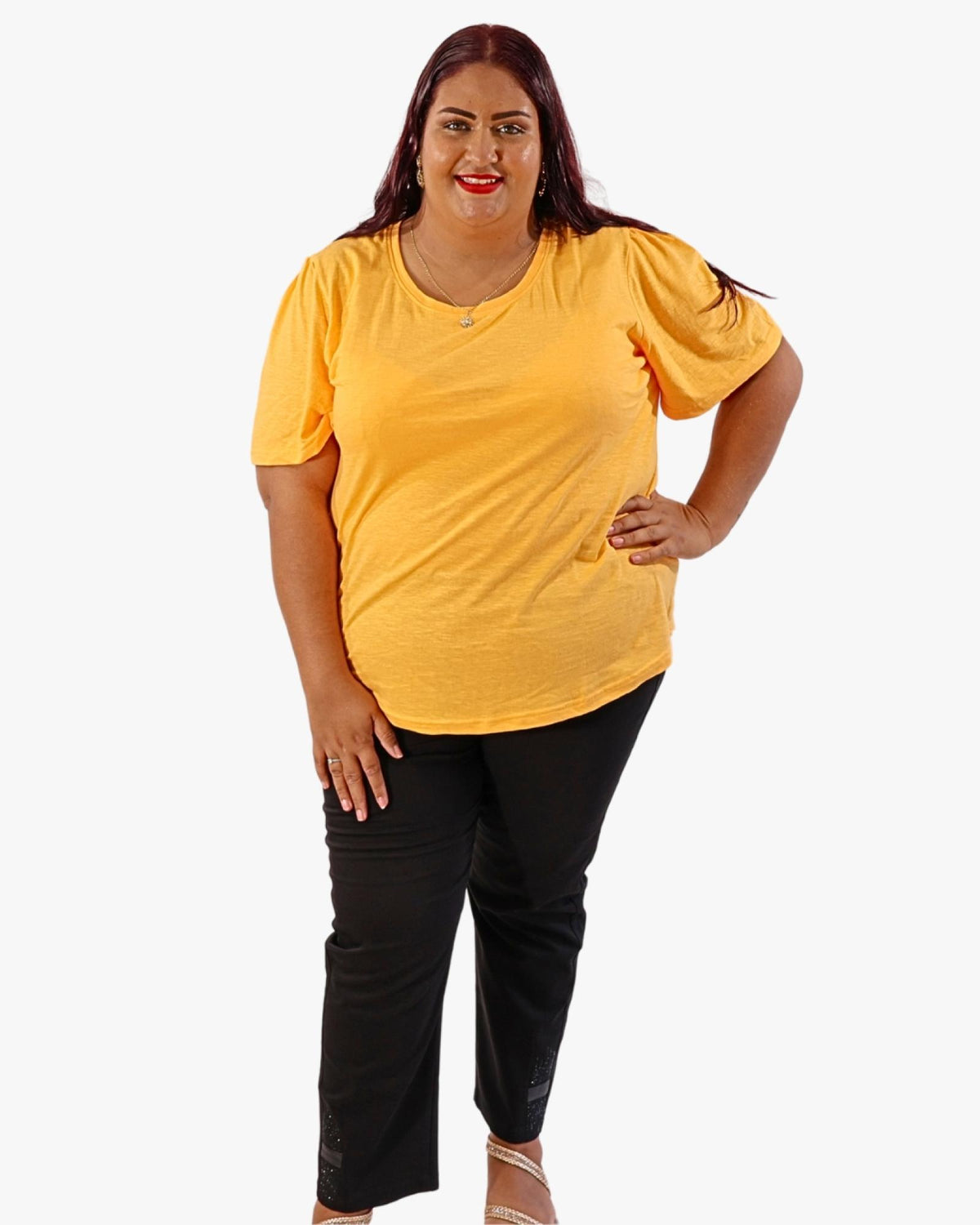 Top femme grandes tailles jaune Modèle Isandro - Sheego - vue 3