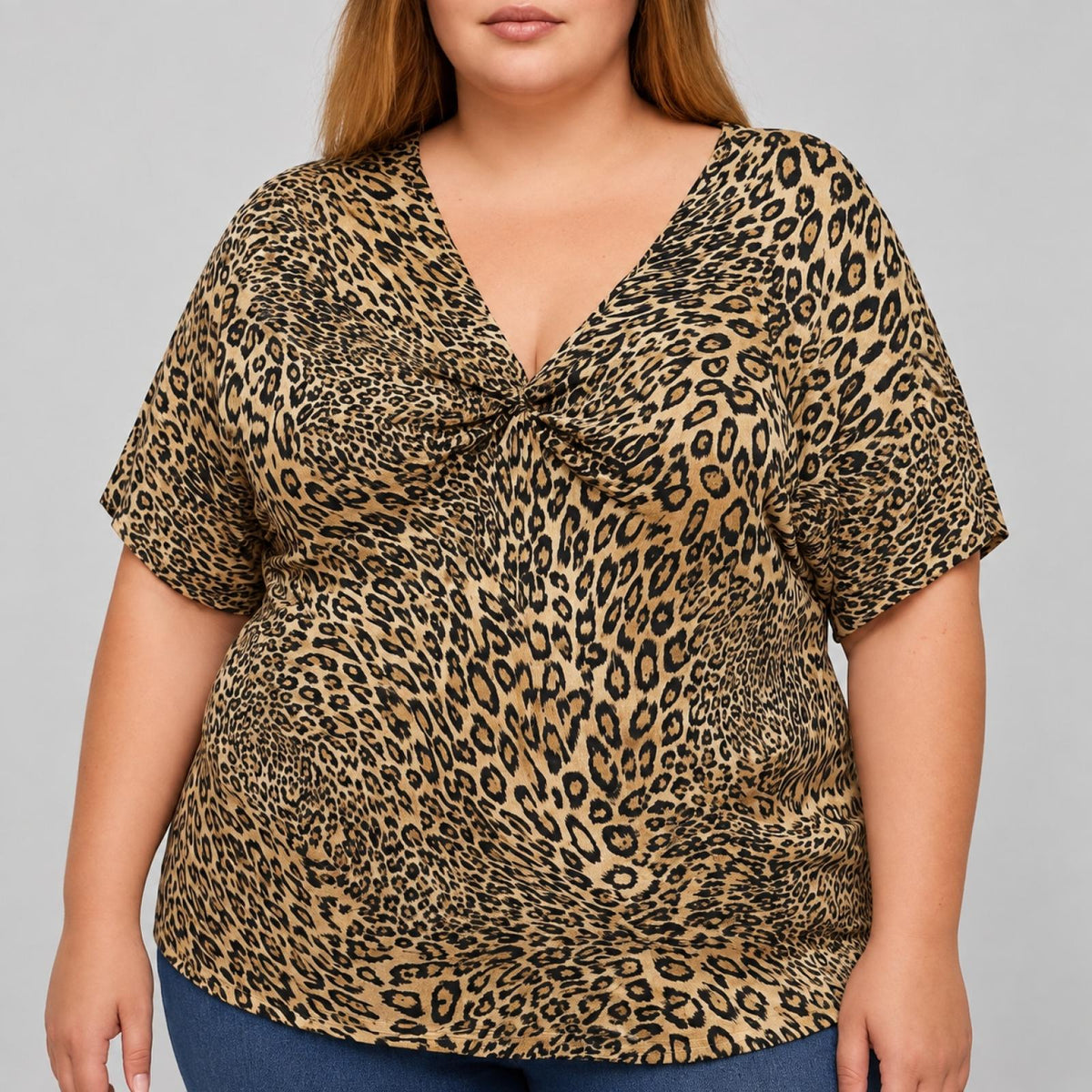Top femme grandes tailles léopard Modèle Fauve Chic - Edmond Boublil - vue 2