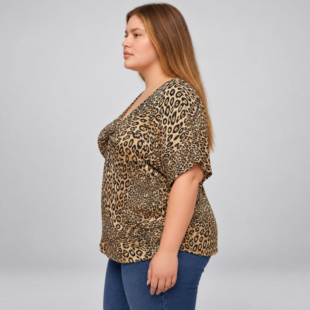 Top femme grandes tailles léopard Modèle Fauve Chic - Edmond Boublil - vue 4