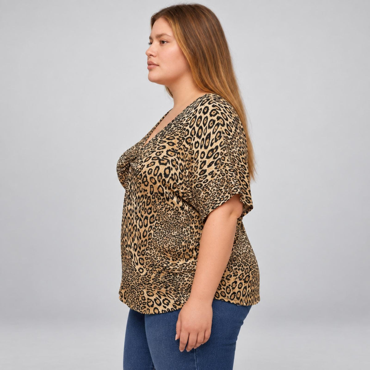 Top femme grandes tailles léopard Modèle Fauve Chic - Edmond Boublil - vue 4