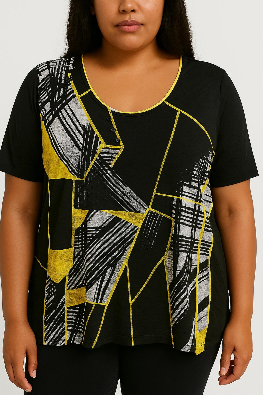 Top femme graphique asymétrique Modèle Mélia