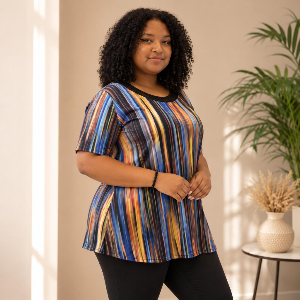Top femme imprimé coloré Modèle Brighton - Edmond Boublil - vue 4